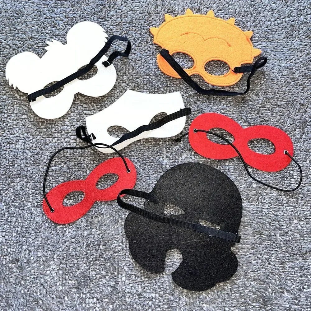 Set of 6‎ Felt Eye Masks Costume Koala Dino Storm Trooper Wonder Women Kids 6